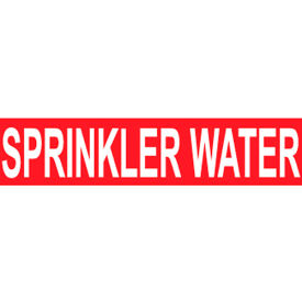 National Marker Company A1242R NMC™ Pressure Sensitive Pipe Marker, Sprinkler Water, 14"W x 2-1/4"H, Pack of 25 image.
