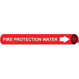 National Marker Company A4043 NMC™ Precoiled & Strap-On Pipe Marker, Fire Protection Water, Fits 3/4" - 1" Pipe Dia. image.