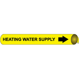 National Marker Company A4056 NMC™ Precoiled & Strap-On Pipe Marker, Heating Water Supply, Fits 3/4" - 1" Pipe Dia. image.