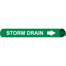 National Marker Company A4100 NMC™ Precoiled & Strap-On Pipe Marker, Storm Drain, Fits 3/4" - 1" Pipe Dia. image.