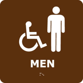 Graphic Braille Sign - Men - Brown