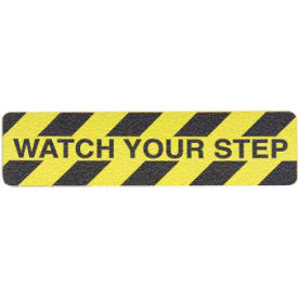 National Marker Company AGT39WAT Grit Anti-Slip Tape - Watch Your Step - 6"W image.