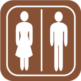 National Marker Company AS57 Architectural Sign - Rest Room Symbol image.