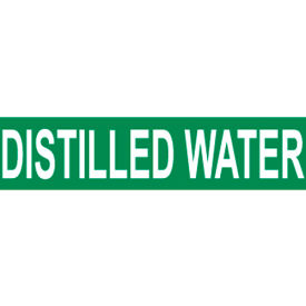 National Marker Company B1083G NMC™ Pressure Sensitive Pipe Marker, Distilled Water, 9"W x 2-1/4"H, Pack of 25 image.