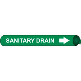 Precoiled and Strap-on Pipe Marker - Sanitary Drain Precoiled and Strap-on Pipe Marker - Sanitary Drain