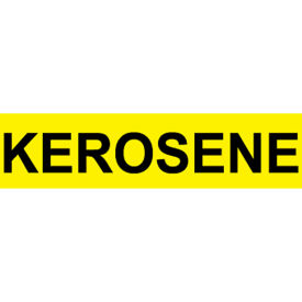 National Marker Company C1147Y NMC™ Pressure Sensitive Pipe Marker, Kerosene, 7"W x 1-1/8"H, Pack of 25 image.