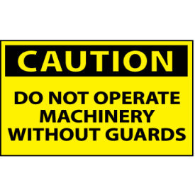 Machine Labels - Caution Do Not Operate Machinery Without Guards