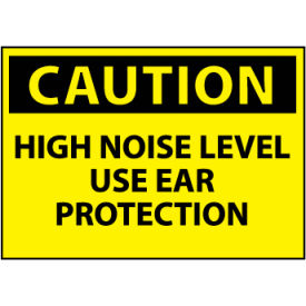 National Marker Company C161AP Machine Labels - Caution High Noise Level Use Ear Protection image.