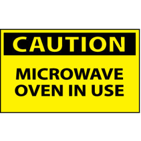 National Marker Company C180AP Machine Labels - Caution Microwave Oven In Use image.