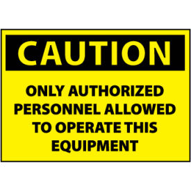 National Marker Company C182AP Machine Labels - Caution Only Authorized Personnel Allowed image.