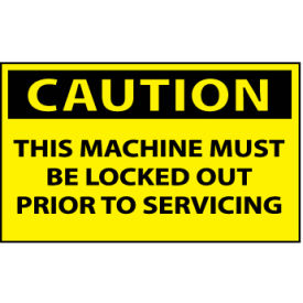 Machine Labels - Caution This Machine Must Be Locked Out Prior To Servicing