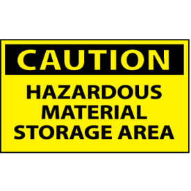 National Marker Company C310AP Machine Labels - Caution Hazardous Material Storage Area image.