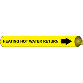 Precoiled and Strap-on Pipe Marker - Heating Hot Water Return