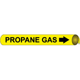 National Marker Company C4086 NMC™ Precoiled & Strap-On Pipe Marker, Propane Gas, Fits 2-1/2" - 3-1/4" Pipe Dia. image.