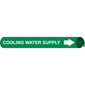 National Marker Company C4119 NMC™ Precoiled & Strap-On Pipe Marker, Cooling Water Supply, Fits 2-1/2" - 3-1/4" Pipe Dia. image.