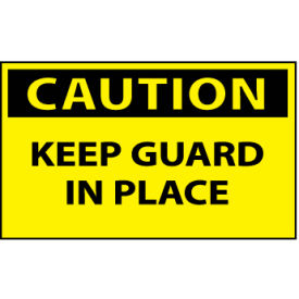 National Marker Company C535AP Machine Labels - Caution Keep Guard In Place image.