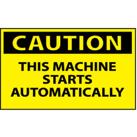 National Marker Company C79AP Machine Labels - Caution This Machine Starts Automatically image.