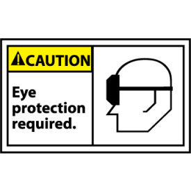 National Marker Company CGA10AP Graphic Machine Labels - Caution Eye Protection Required image.
