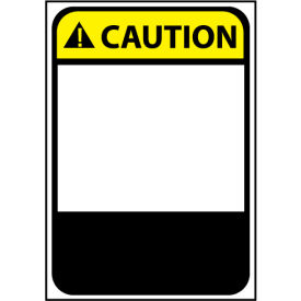 National Marker Company CGA20AP Graphic Machine Labels - Caution Blank with Header Only image.