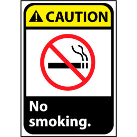 National Marker Company CGA3P Caution Sign 10x7 Vinyl - No Smoking image.