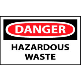 National Marker Company D140AP Machine Labels - Danger Hazardous Waste image.