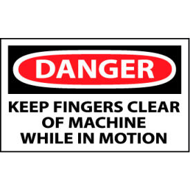 Machine Labels - Danger Keep Fingers Clear Of Machine