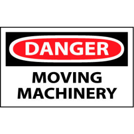 National Marker Company D305AP Machine Labels - Danger Moving Machinery image.
