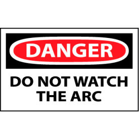 National Marker Company D31AP Machine Labels - Danger Do Not Watch The Arc image.