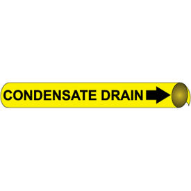 National Marker Company D4025 NMC™ Precoiled & Strap-On Pipe Marker, Condensate Drain, Fits 3-3/8" - 4-1/2" Pipe Dia. image.