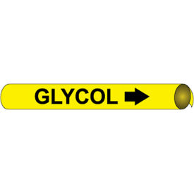 National Marker Company D4050 NMC™ Precoiled & Strap-On Pipe Marker, Glycol, Fits 3-3/8" - 4-1/2" Pipe Dia. image.