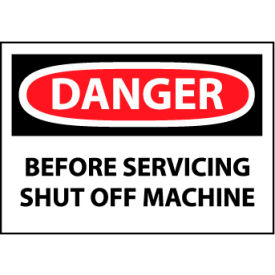 National Marker Company D636AP Machine Labels - Danger Before Servicing Shut Off Machine image.