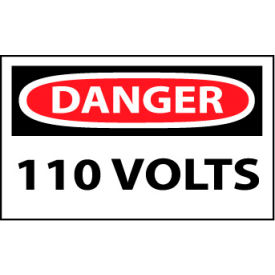 National Marker Company D700AP Machine Labels - Danger 110 Volts image.