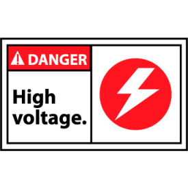 National Marker Company DGA10AP Graphic Machine Labels - Danger High Voltage image.