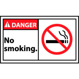 National Marker Company DGA20AP Graphic Machine Labels - Danger No Smoking image.
