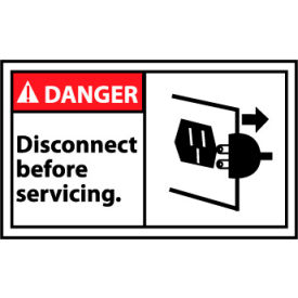 Graphic Machine Labels - Danger Disconnect Before Servicing