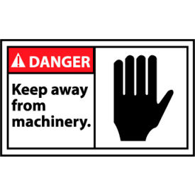 National Marker Company DGA25AP Graphic Machine Labels - Danger Keep Away From Machinery image.