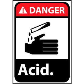 National Marker Company DGA34AB Danger Sign 14x10 Aluminum - Acid image.