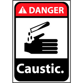 National Marker Company DGA35RB Danger Sign 14x10 Rigid Plastic - Caustic image.