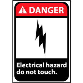 National Marker Company DGA41PB Danger Sign 14x10 Vinyl - Electrical Hazard Do Not Touch image.