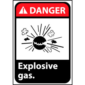 National Marker Company DGA42AB Danger Sign 14x10 Aluminum - Explosive Gas image.