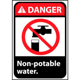 Danger Sign 14x10 Rigid Plastic - Non-Potable Water