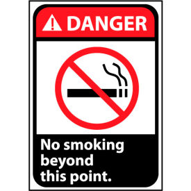 Danger Sign 14x10 Vinyl - No Smoking Beyond This Point