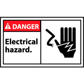National Marker Company DGA8AP Graphic Machine Labels - Danger Electrical Hazard image.