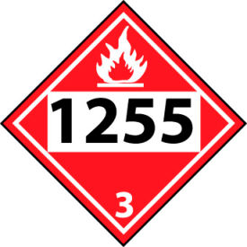 National Marker Company DL137BP NMC™ Dot 1255 3 Placard Sign, Pressure Sensitive Vinyl image.