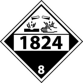 National Marker Company DL147BP NMC™ Dot 1824 8 Placard Sign, Pressure Sensitive Vinyl image.