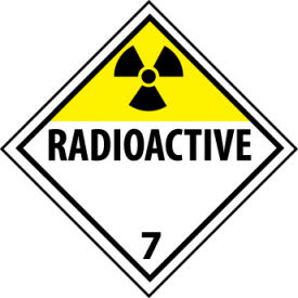National Marker Company DL16R NMC™ Dot Radioactive 7 Placard Sign, Rigid Plastic image.