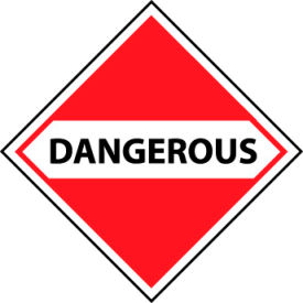 National Marker Company DL17P NMC™ Dot Dangerous 10 Placard Sign, Pressure Sensitive Vinyl image.