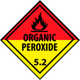 National Marker Company DL18R NMC™ Dot Organic Peroxide 5.2 Placard Sign, Rigid Plastic image.