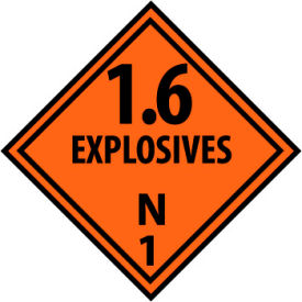 DOT Placard - Explosives N1