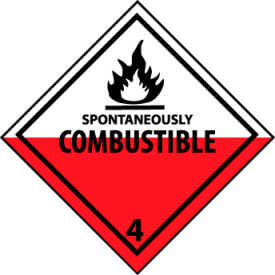 DOT Placard - Spontaneously Combustible 4